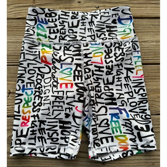 ATHLETA SMALL Train Shorts‎ PRIDE Elation SOLD OUT  Biker Yoga Sports Equality - Picture 2 of 6